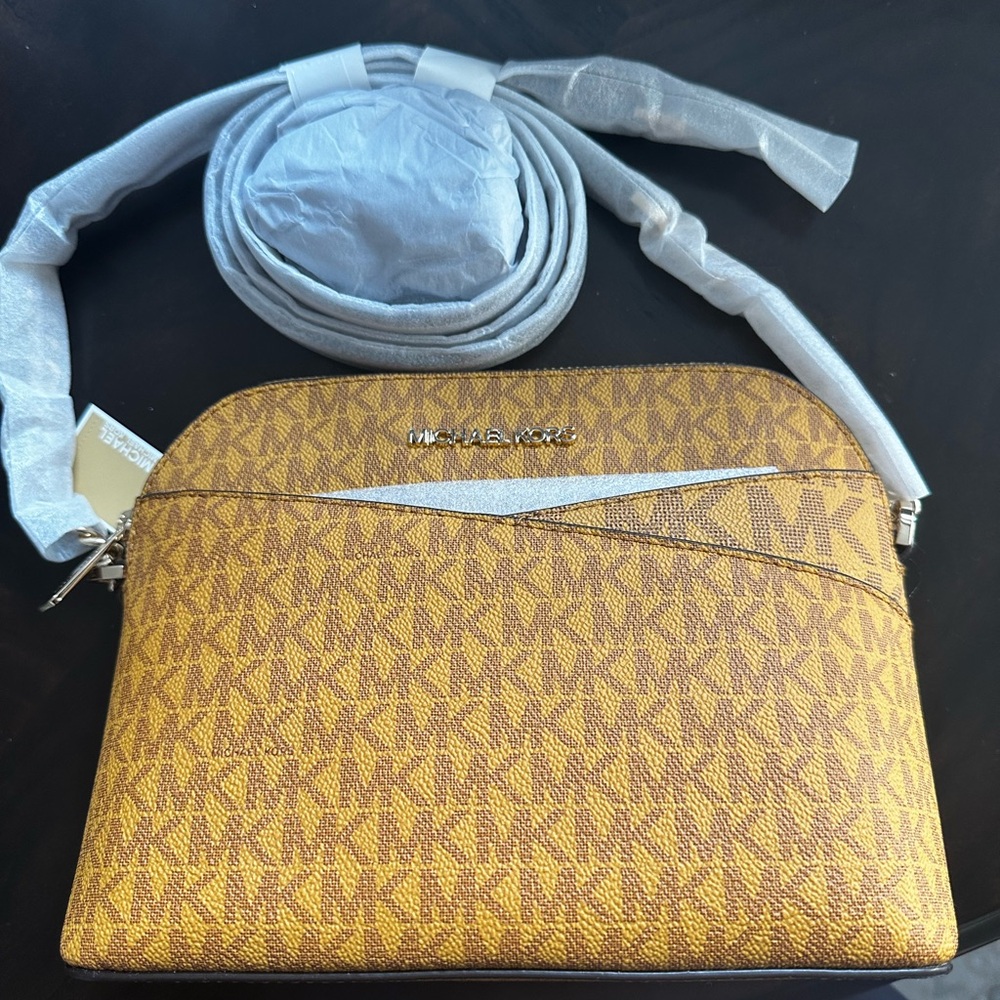 Michael Kors Brown and yellow Crossbody Bag